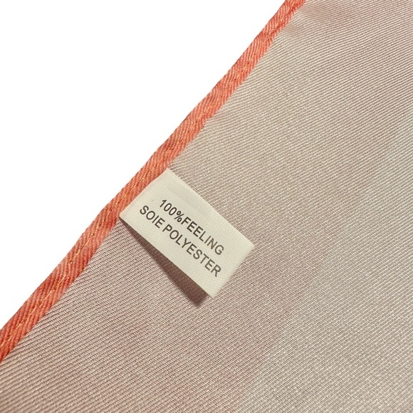 NEW Pink Coral Equestrian Saddle Design Satin Square Luxury Style Scarf - Picture 4 of 15